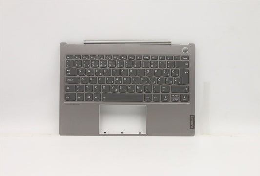 Lenovo ThinkBook 13s-IML Palmrest Cover Keyboard Belgian Grey Backlit 5CB0W44287