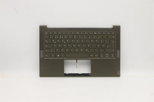 Lenovo IdeaPad 7 14ITL05 Keyboard Palmrest Top Cover German Dark Moss 5CB1B05353