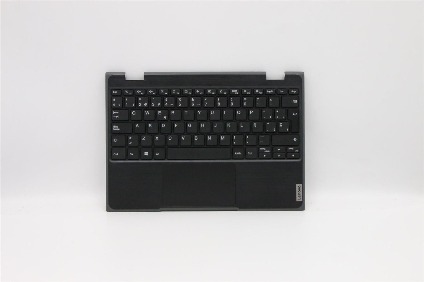 Lenovo 100e 2nd Gen Palmrest Touchpad Cover Keyboard Spanish Black 5CB0T77507