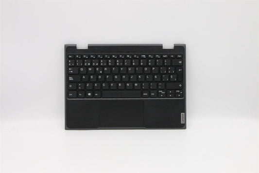 Lenovo 100e 2nd Gen Palmrest Touchpad Cover Keyboard Spanish Black 5CB0T77507
