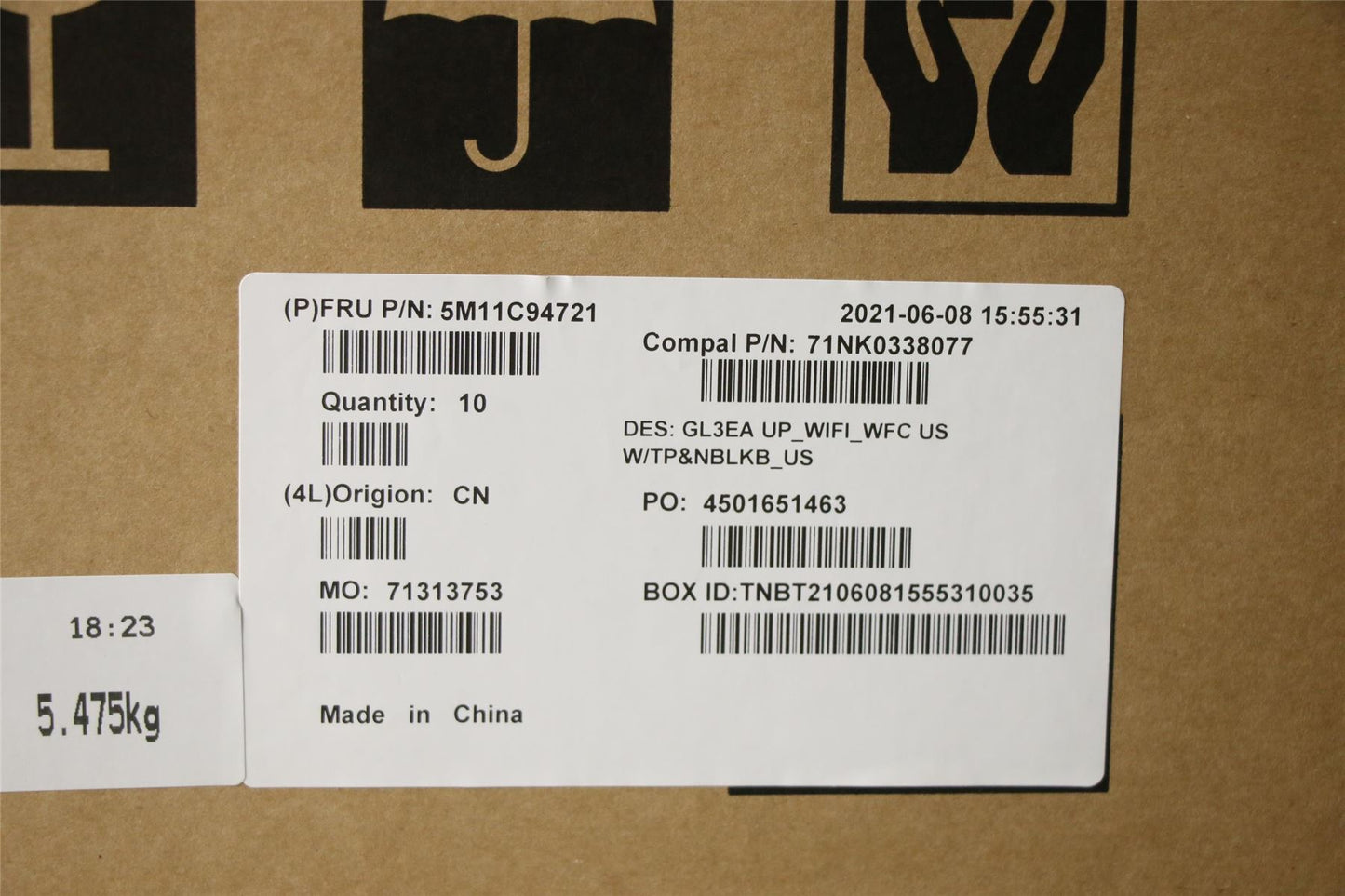 Lenovo Chromebook 300e Gen 3 Keyboard Palmrest Top Cover Russian 5M11C94721