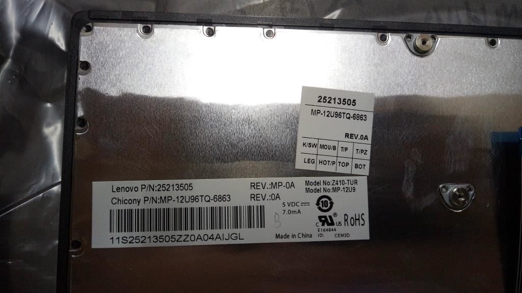 Lenovo T5E1-CCY-TUR-BlackKeySilverF-KBD Turkish Keyboard 25213505