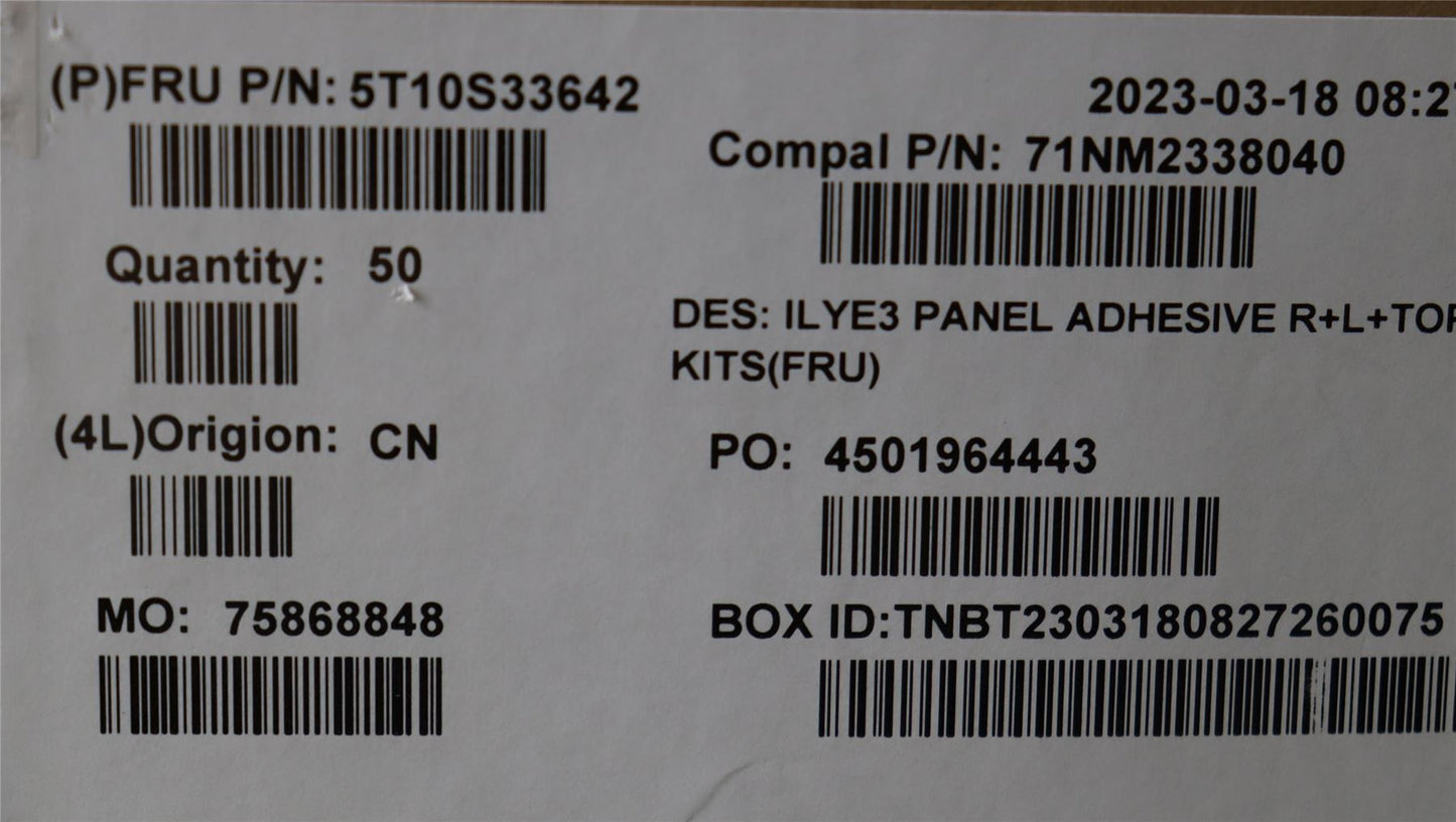 Lenovo 5T10S33642 TAPE Removable Tape R+L+Top C 82YA