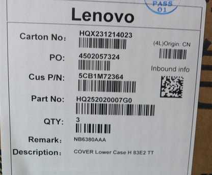 Lenovo Lower Case H 83E2 TT UMA 5CB1M72364