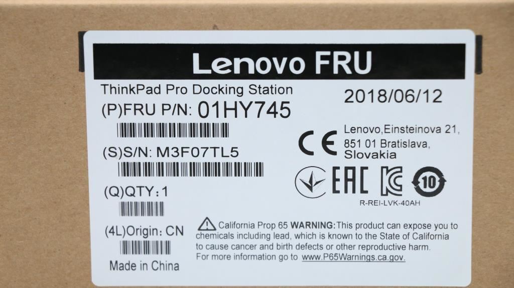 Lenovo Dock Pro Docking Station Docking Station Black 5D20Z56372