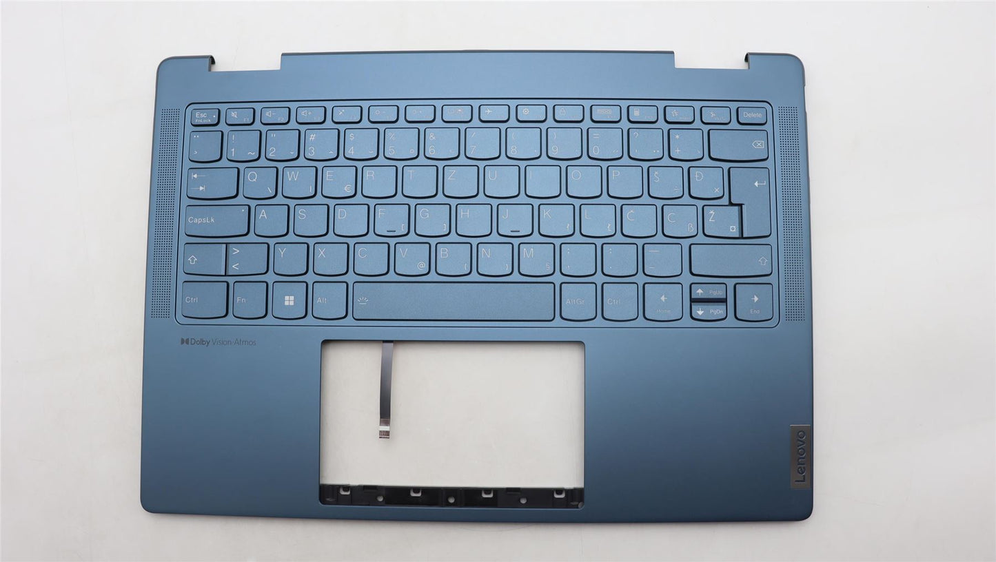 Lenovo Yoga 7 14IRL8 Keyboard Palmrest Top Cover Slovenian Tidal Teal 5CB1L40863
