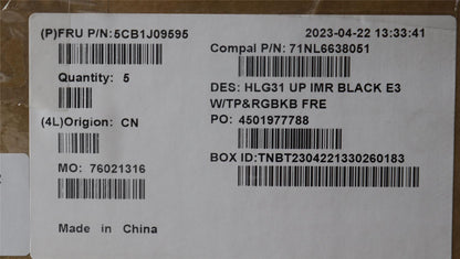 Lenovo UpperCaseASM_FRA C82SARGB E3 BLA 5CB1J09595