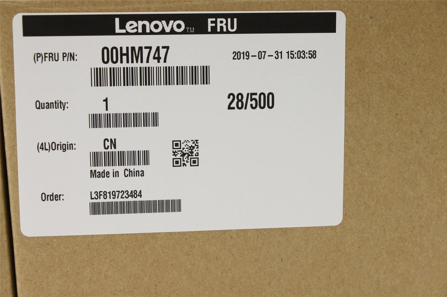 Lenovo 00HM747 1TB 2.5 7mm 5400R 6Gb/s SATA3 HGST 32M
