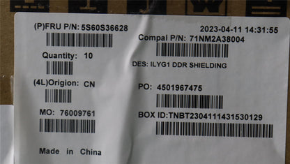Lenovo SHIELD DIMM SHIELDING C 82Y3 5S60S36628
