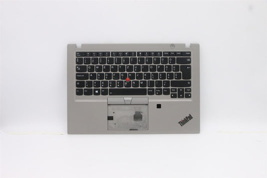 Lenovo ThinkPad T490s Keyboard Palmrest Top Cover Hungarian Silver 02HM360