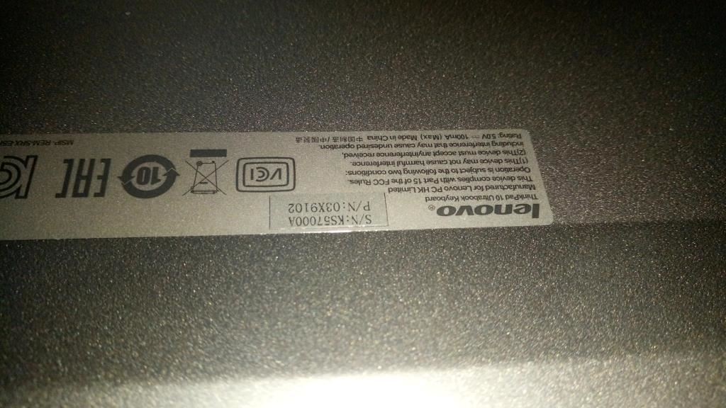 Lenovo Ella 2 ULT KYD-BEL Belgian Keyboard 03X9102