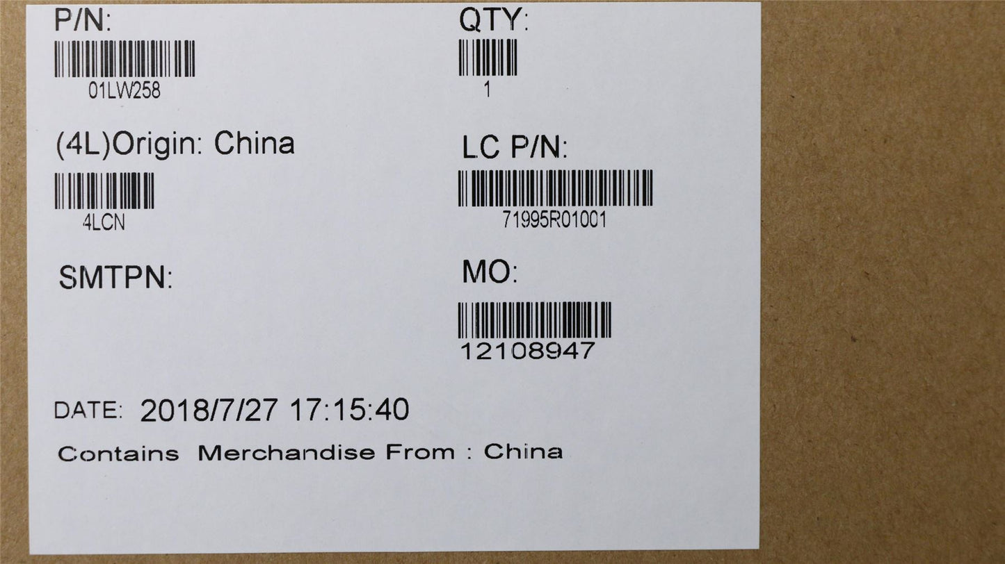 Lenovo LOG LOW SUB ASSY 01LW258
