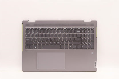 Lenovo Yoga 7 16IAP7 Palmrest Cover Touchpad Keyboard US Grey 5CB1J01825