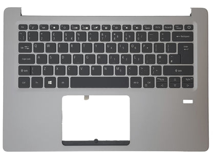 Acer Swift SF114-32 Palmrest Cover Keyboard UK Silver Backlit 6B.GXUN1.032