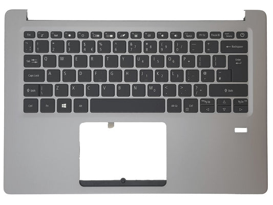 Acer Swift SF114-32 Palmrest Cover Keyboard UK Silver Backlit 6B.GXUN1.032