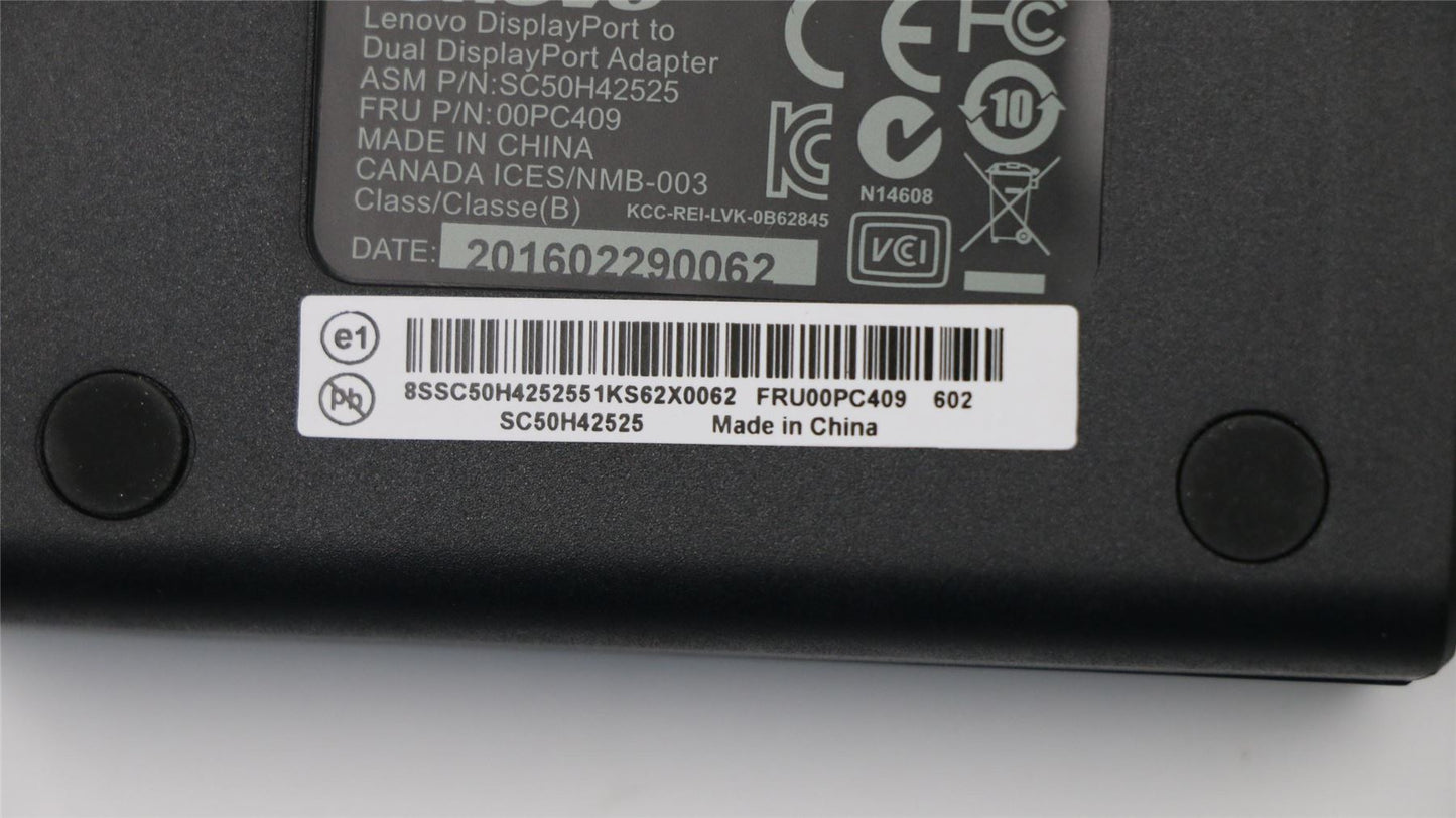 Lenovo DP to 2DP Hub DP1.4 SST mode 5C10V05994