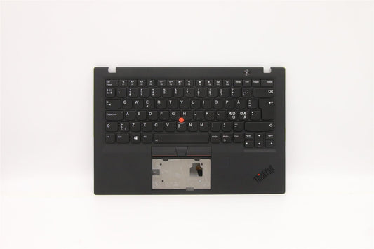 Lenovo Carbon X1 6th Keyboard Palmrest Top Cover Nordic Black Backlit 01YR553