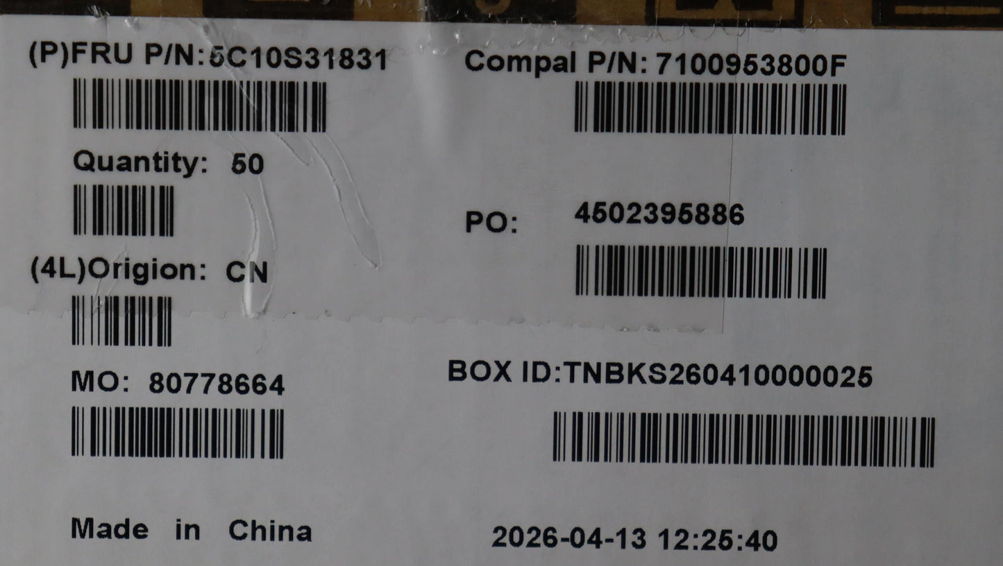 Lenovo C 83UK Battery Cable 5C10S31831