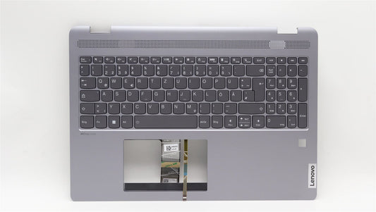 Lenovo IdeaPad 5 16ABR8 Palmrest Cover Keyboard German Grey 5CB1K60155