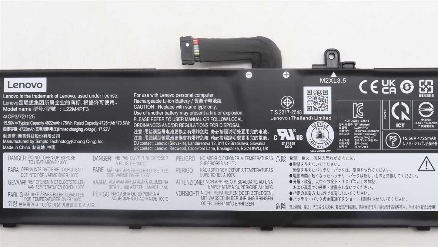 Lenovo IdeaPad 5 14IRH8 5 14APH8 5 14ARP8 Battery 5B11K24757