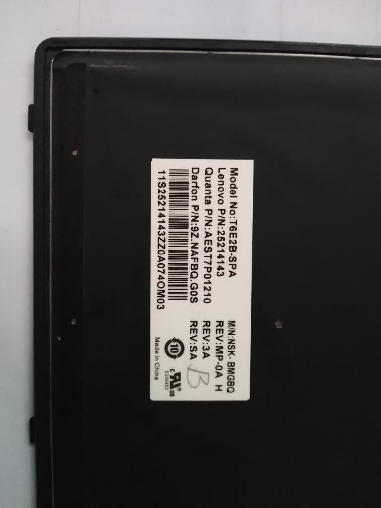 Lenovo SPA-T6E2B-DF-BlackeyBlackFrame-BLKBD Spanish Keyboard 25214143