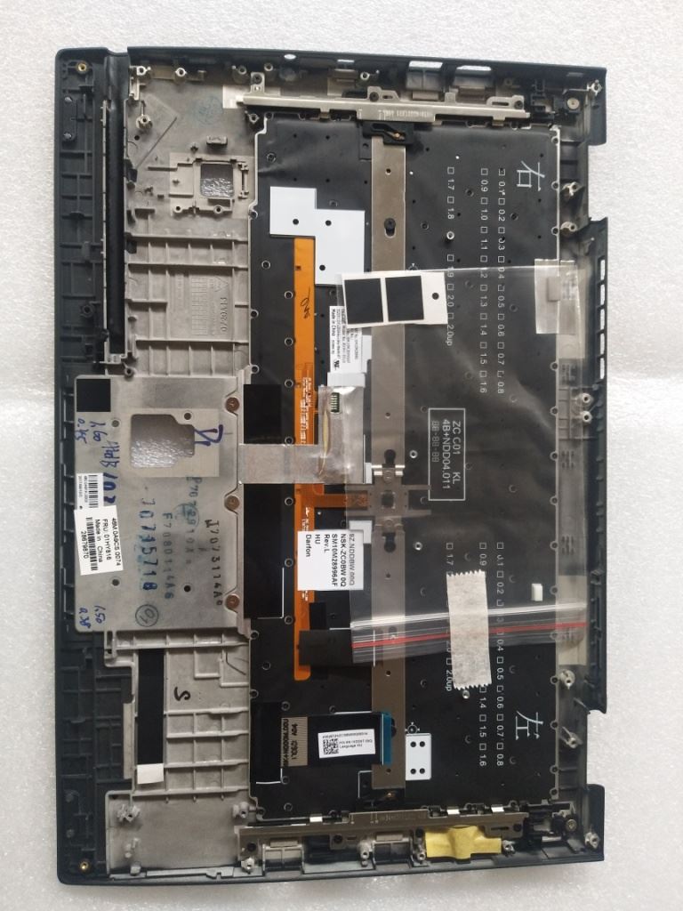 Lenovo Yoga X1 2nd Gen Keyboard Palmrest Top Cover Hungarian Black 01HY816