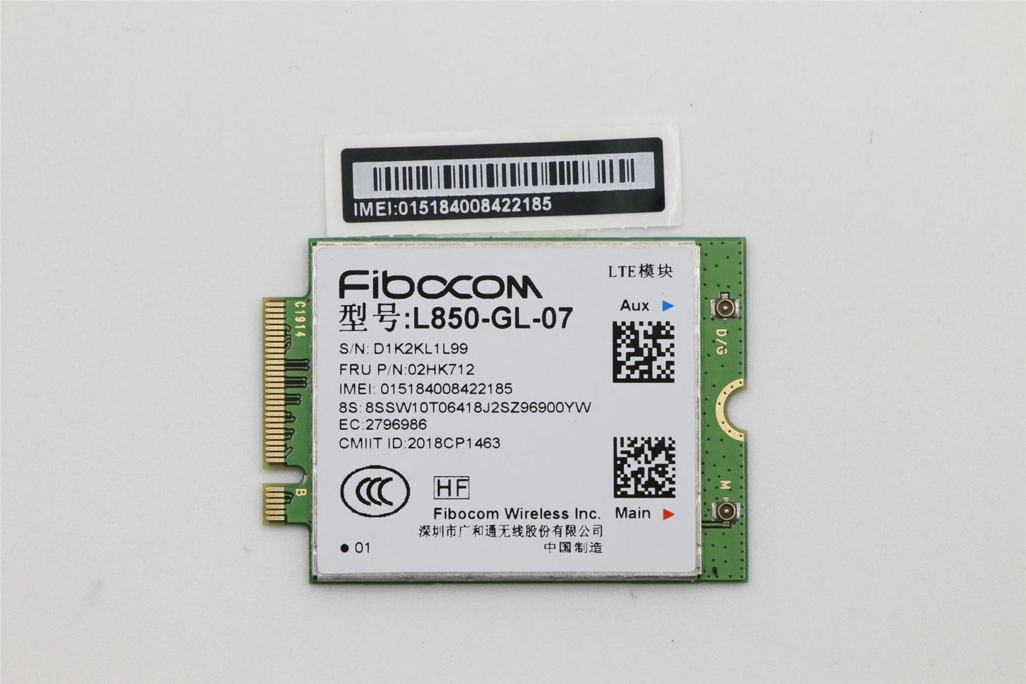 Lenovo Wireless,CMB,FBC,L850-GL CN 02HK712