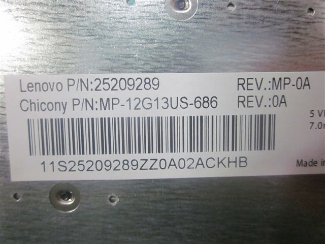 Lenovo CCYT6F1US101KeyBlkKSlvF KBD(win8) Keyboard 25209289