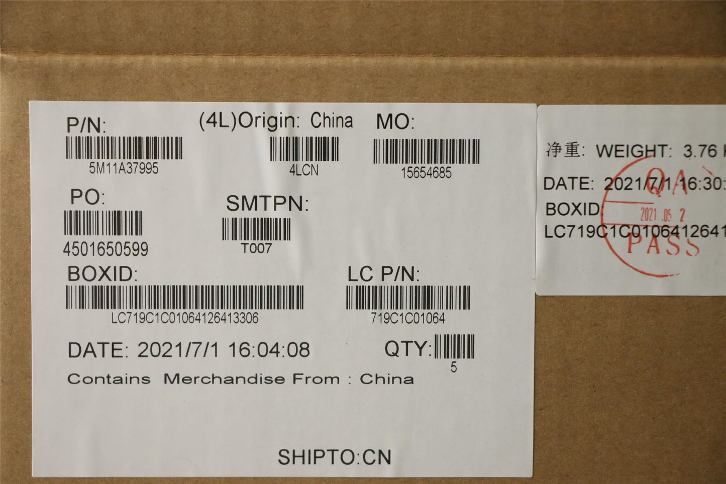 Lenovo MECH_ASM KB C ARA(PMX)PT US BK 5M11A37995