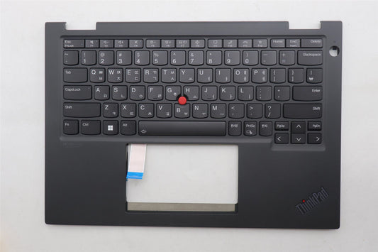 Lenovo ThinkPad X390 Keyboard Palmrest Top Cover US Silver Backlit 02HM716