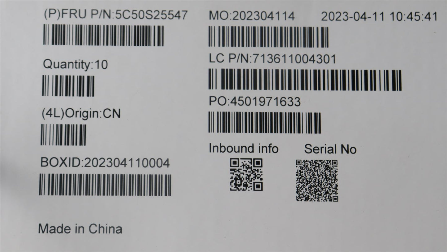 Lenovo CARDPOP WT 82XK FP BD 5C50S25547