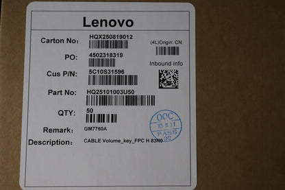 Lenovo Volume_key_FPC H 83N0 FPC Cable 5C10S31596