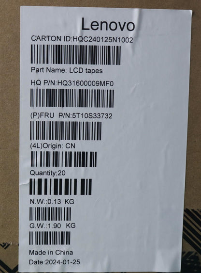 Lenovo TAPE Removable Tape H 83D2 for LCD 5T10S33732