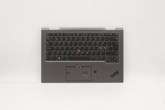Lenovo Yoga X1 5th Keyboard Palmrest Top Cover German Grey 5M10Z37114