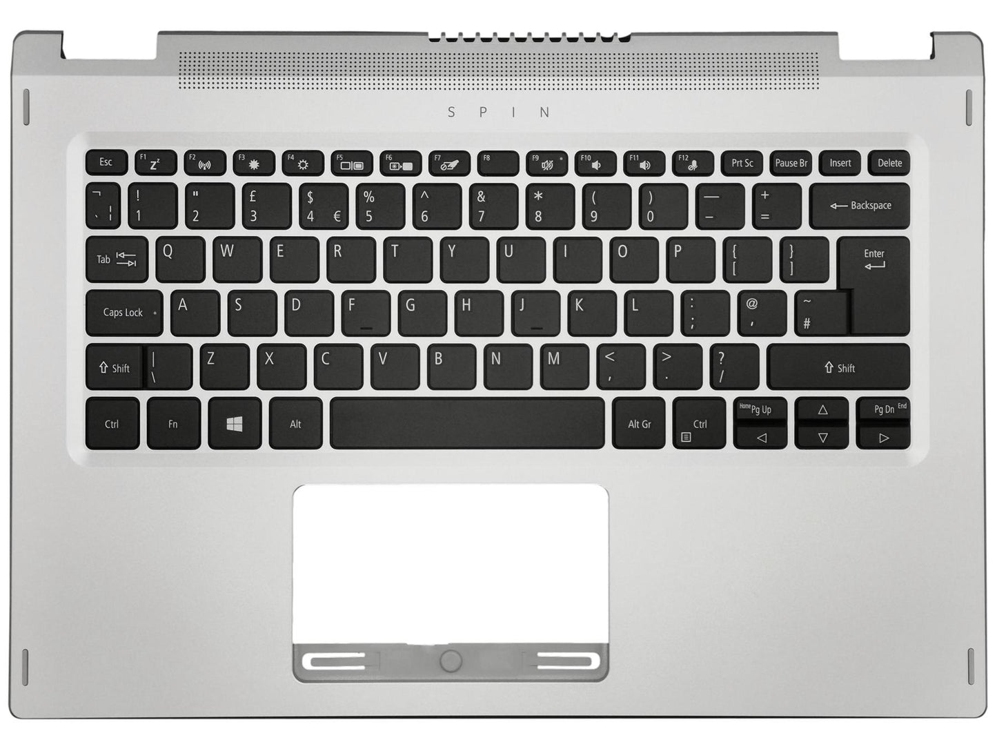 Acer Spin SP114-31N Palmrest Cover Keyboard UK Silver 6B.ABFN1.031