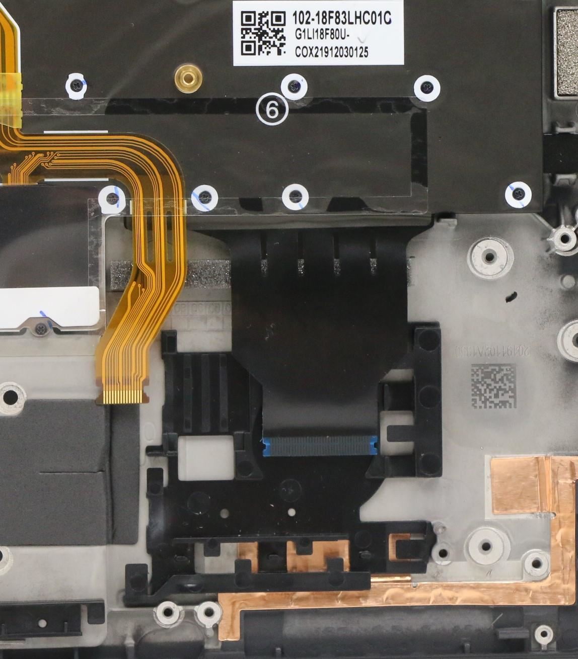 Lenovo ThinkPad X1 8th Gen Keyboard Palmrest Top Cover Russian 5M10Z37026
