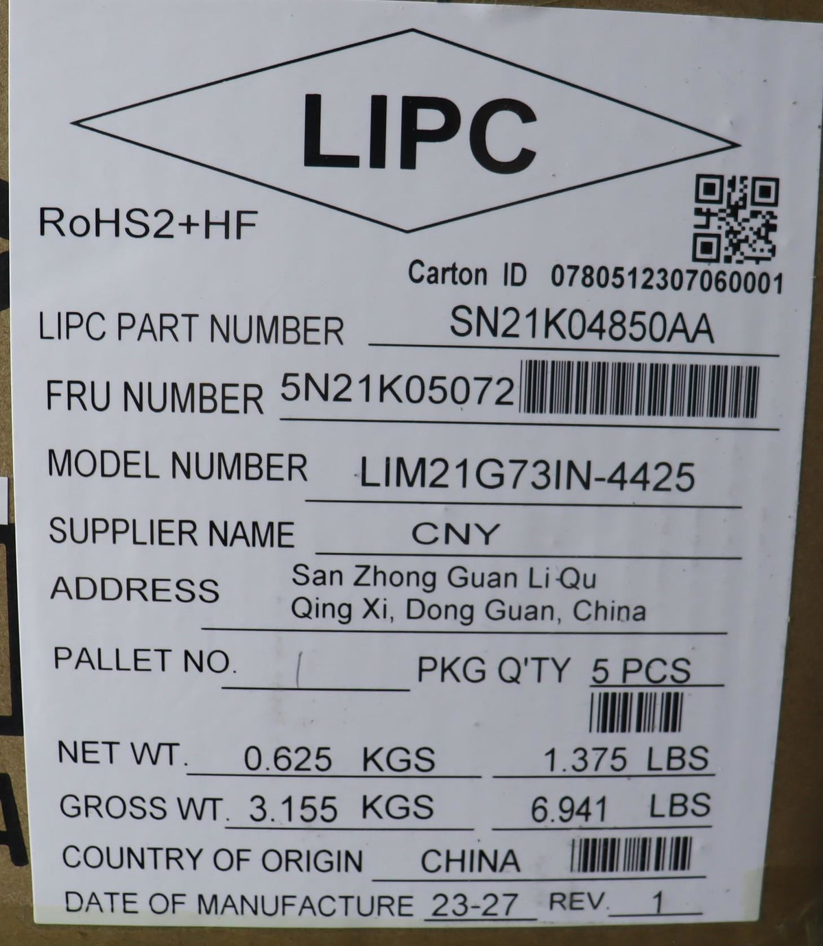 Lenovo NB_KYB CS23 NM TOP,BK-NBL,CHY,IND ENG English Indian Keyboard 5N21K05072