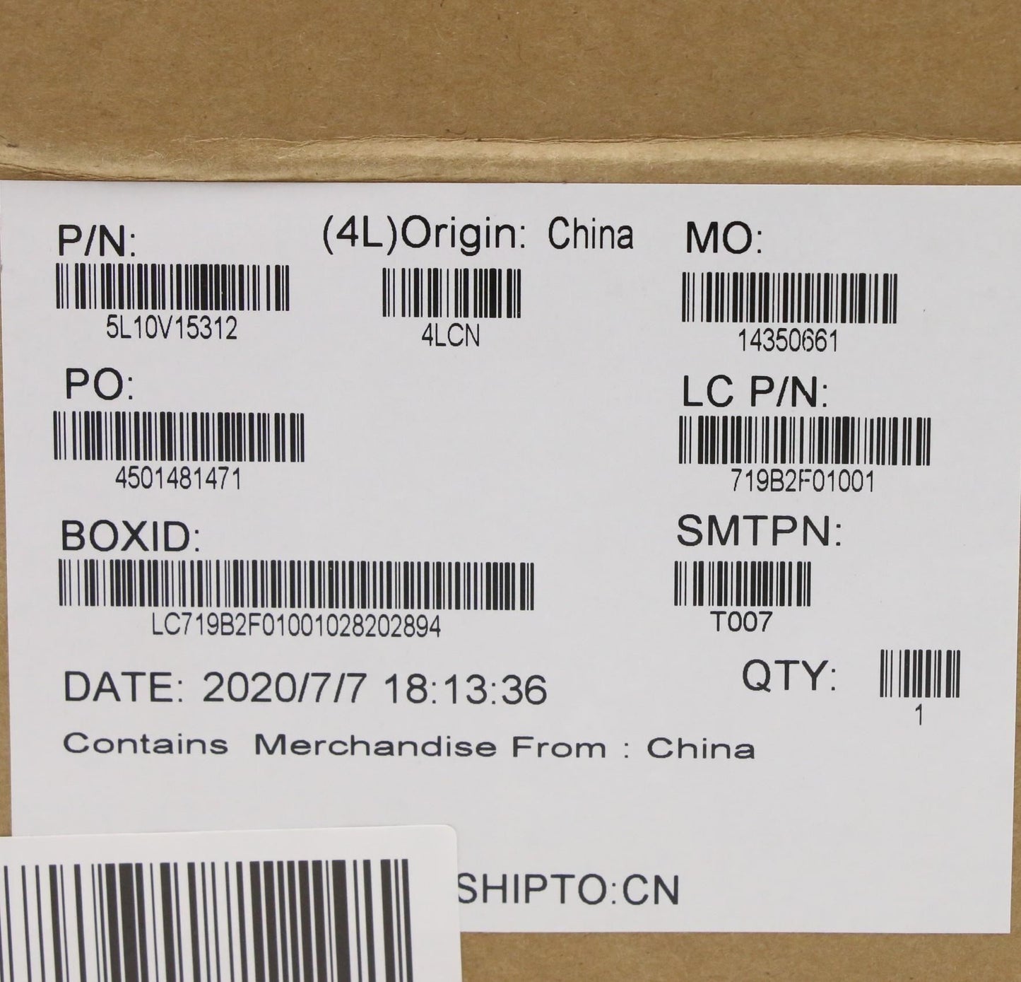 Lenovo Thor1 AMD FRU Label KIT 5L10V15312
