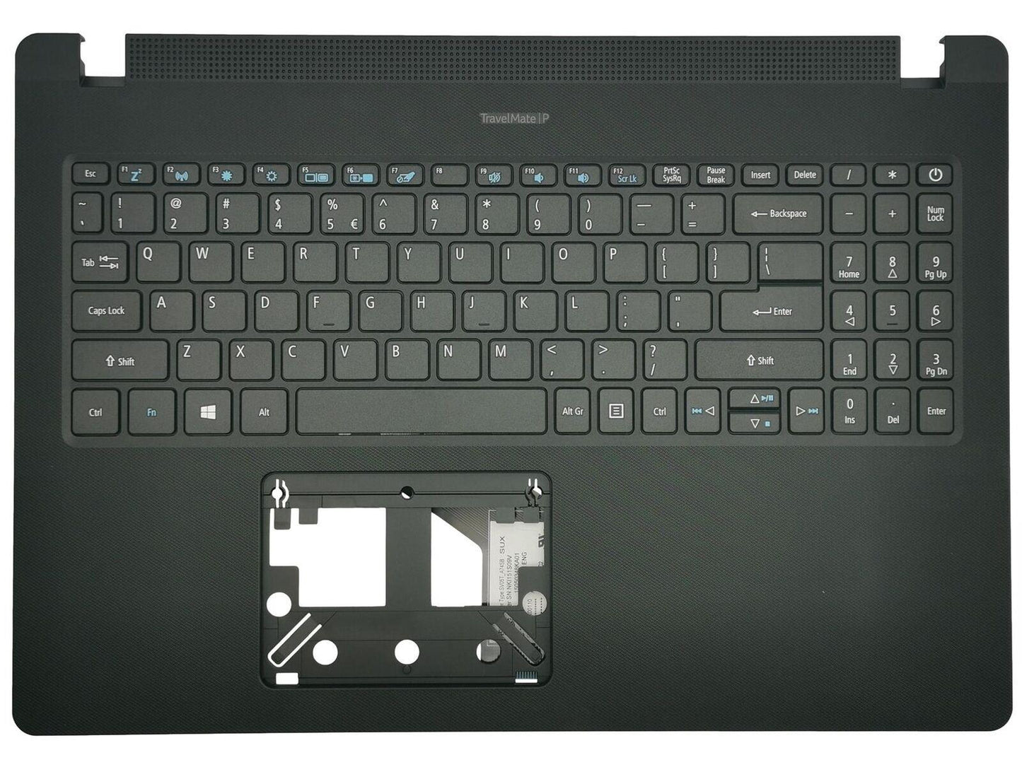 Acer Travelmate P215-53 Palmrest Cover Keyboard US International 6B.VS6N7.031