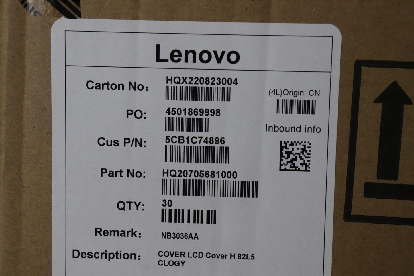 Lenovo Pro 5 Pro-16ACH6 5 Pro-16IHU6 LCD Cover Rear Back Housing 5CB1C74896