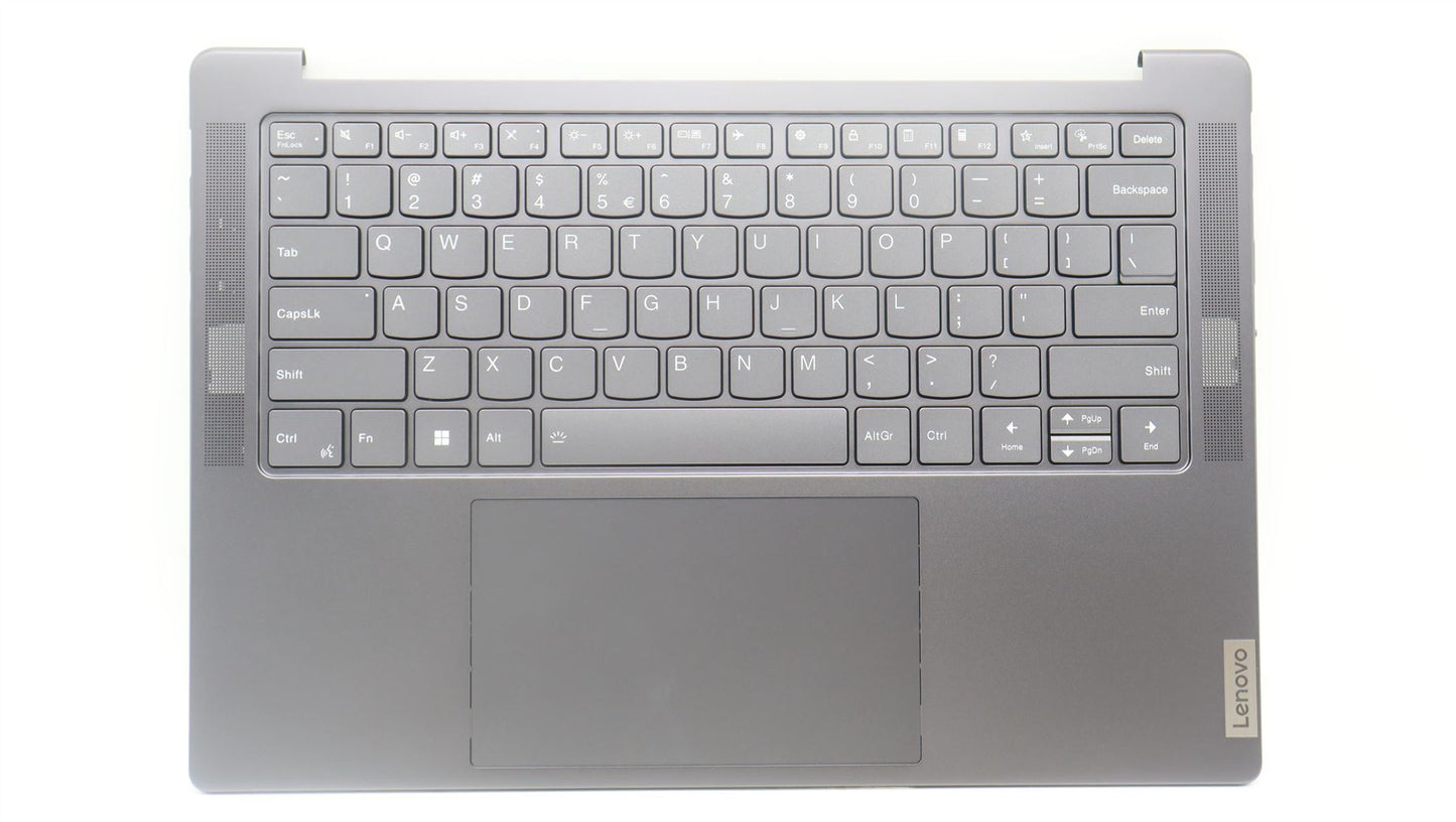 Lenovo Yoga 7 14ARP8 Palmrest Cover Touchpad Keyboard US Europe Grey 5CB1L50250