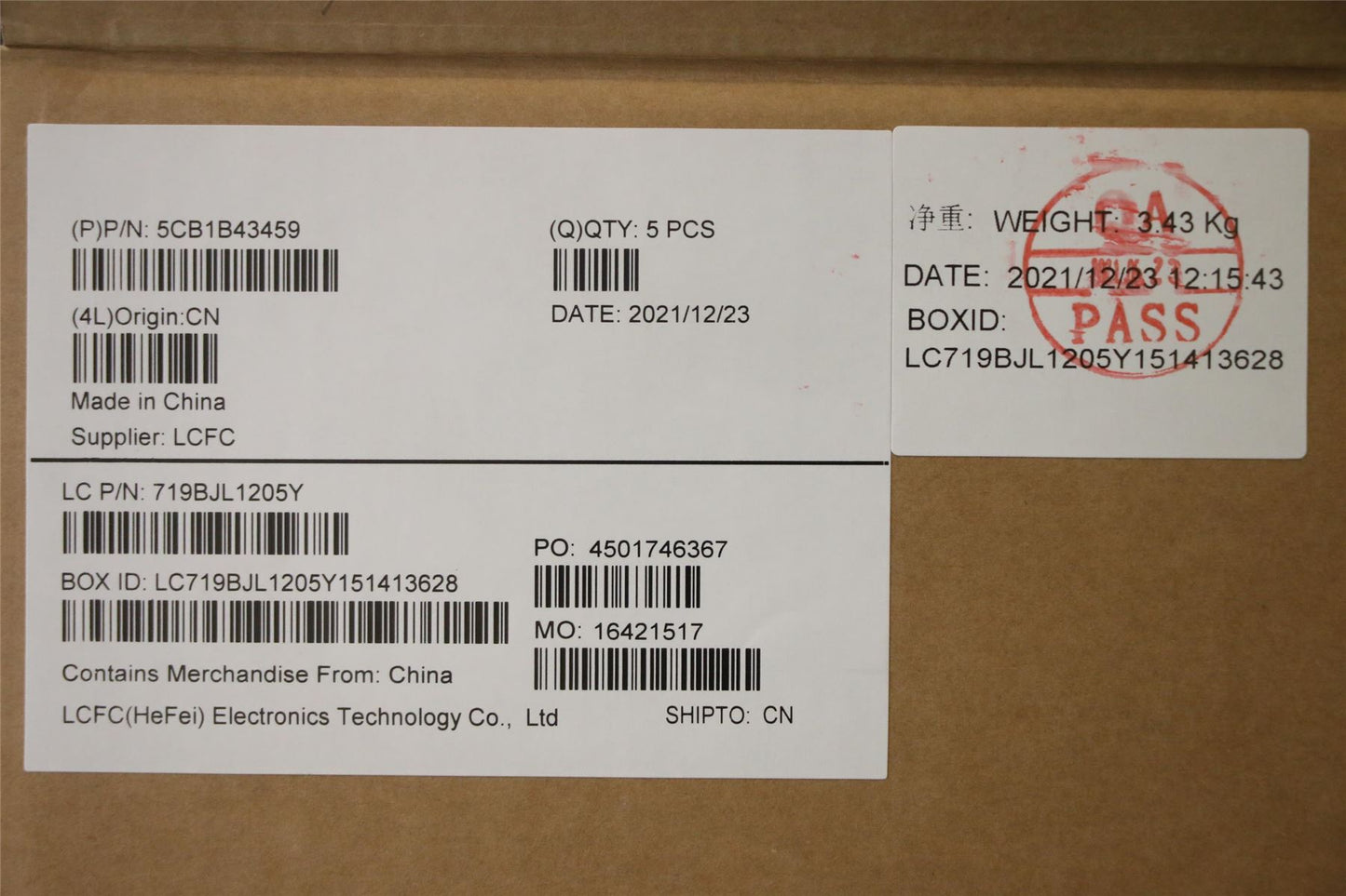 Lenovo Upper Case ASM_SWS L82FG NFPABNBL 5CB1B43459