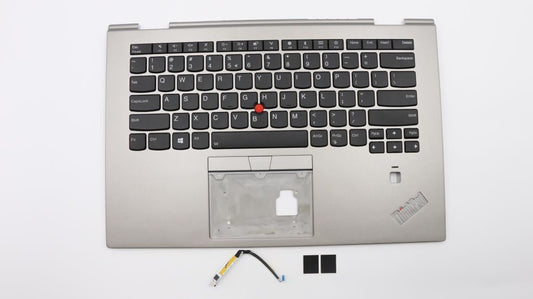 Lenovo Yoga X1 3rd Tastatur Handballenauflage Obere Abdeckung US International Silber 01LX950