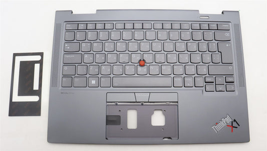 Lenovo ThinkPad X1 8th Gen Keyboard Palmrest Top Cover Bulgarian Grey 5M11H62382