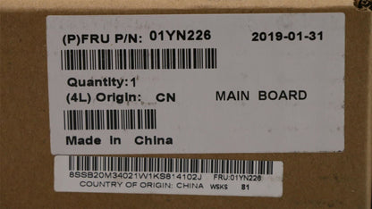 Lenovo Yoga X1 3rd X1 3rd Gen Motherboard Mainboard UMA Intel i5-8250U 01YN226