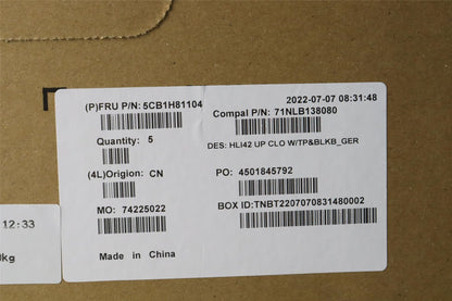 Lenovo Pro 5 Pro 14IAP7 5 Pro 14ARH7 Keyboard Palmrest Top Cover 5CB1H81104