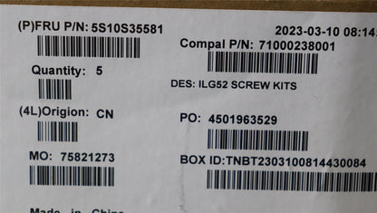 Lenovo SCREW Screw Pack C 82XU 5S10S35581