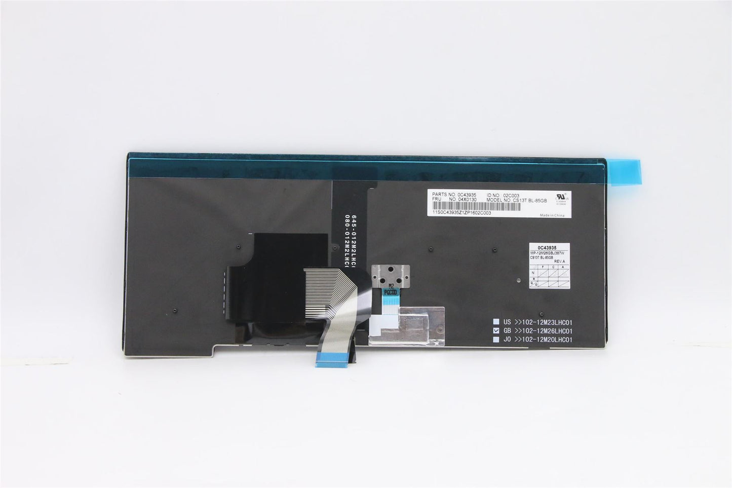 Lenovo NB_KYB CS13T,GB,CHY,Backlit 04X0130