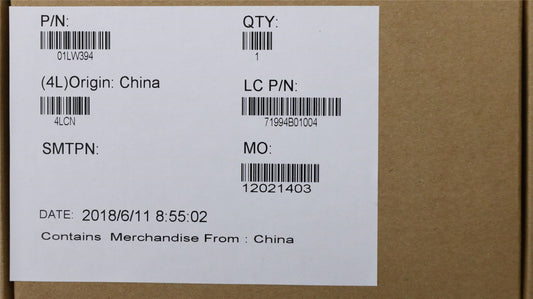 Lenovo 01LW394 LABEL FRU GEO label black