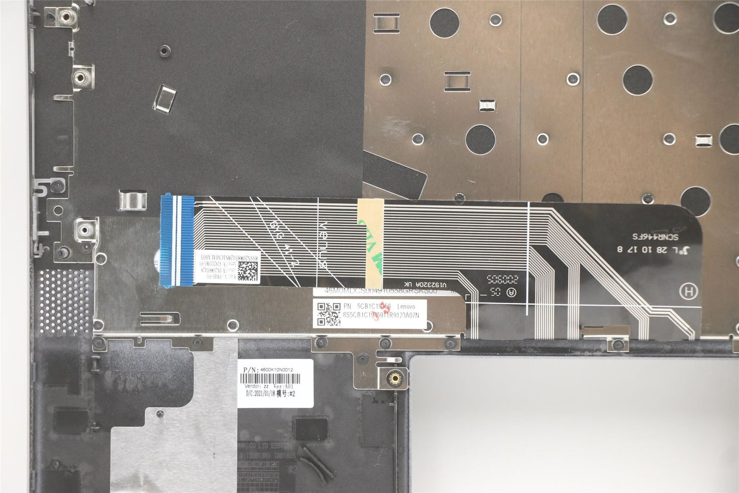 Lenovo Flex 5-14ALC05 Keyboard Palmrest Top Cover Hungarian Grey 5CB1C19359